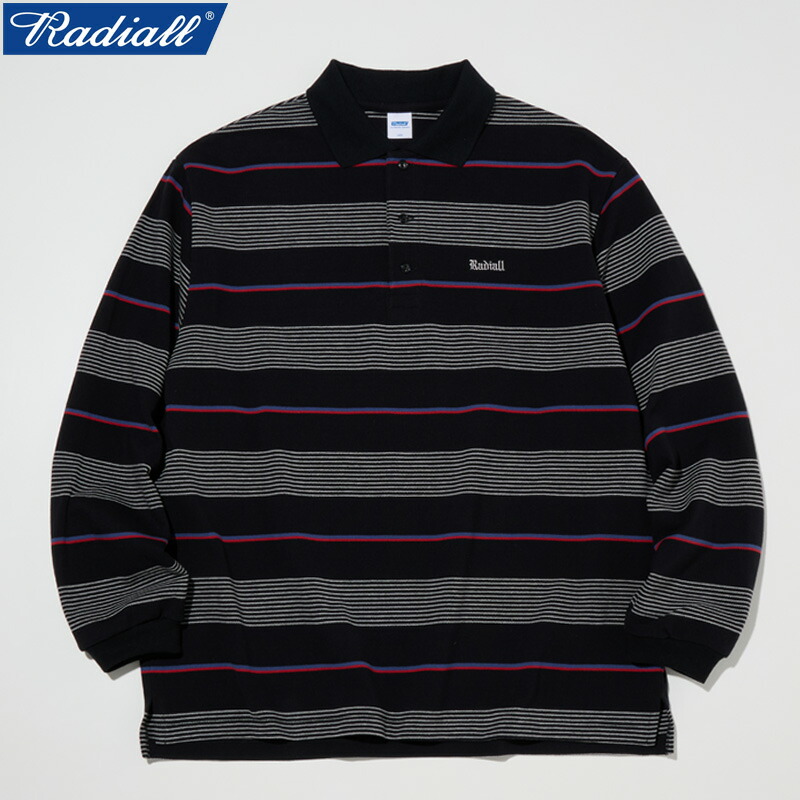 RADIALL ラディアル G-BODY - POLO SHIRT L/S ロングスリーブ ポロシャツ BLACK