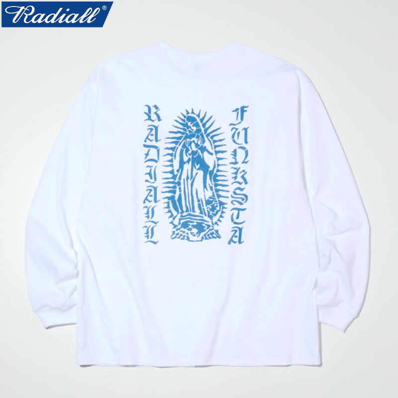 RADIALL ラディアル ROAD CHARM - CREW NECK T-SHIRT L/S ロングスリーブTシャツ WHITE