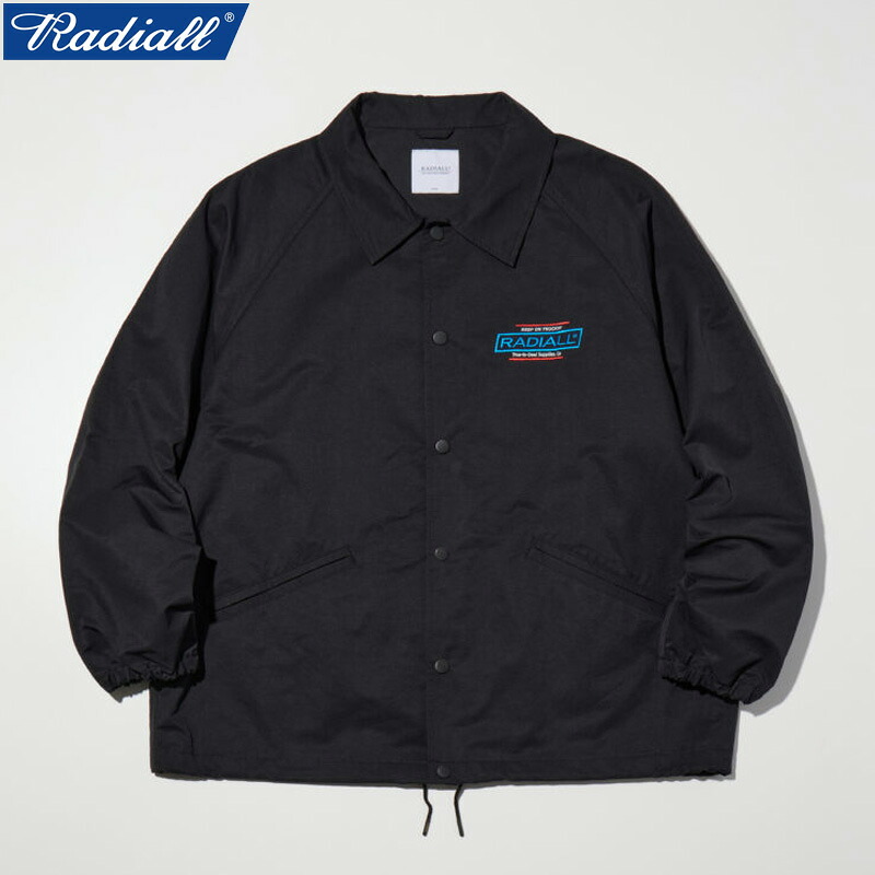 RADIALL ラディアル HEARTBEAT - WINDBREAKER JACKET ウィンドブレーカー コーチジャケット BLACK