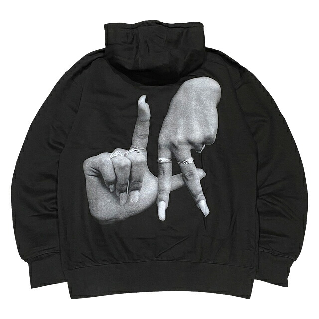 ESTEVAN ORIOL エステファンオリオール -2016 LA HANDS- PULLOVER HOODIE プルオーバーパーカー BLACK｜KUSTOMSTYLE SO-CAL