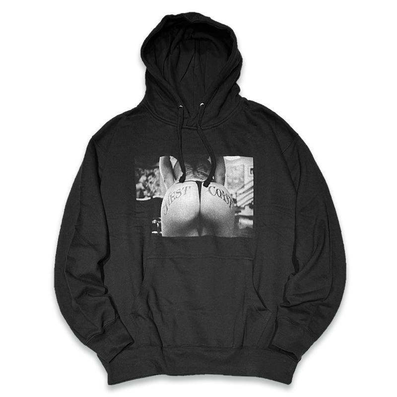 ESTEVAN ORIOL エステファンオリオール -WEST COAST-  PULLOVER HOODIE ティーシャツパーカー BLACK パーカー-メンズファッション-トップス