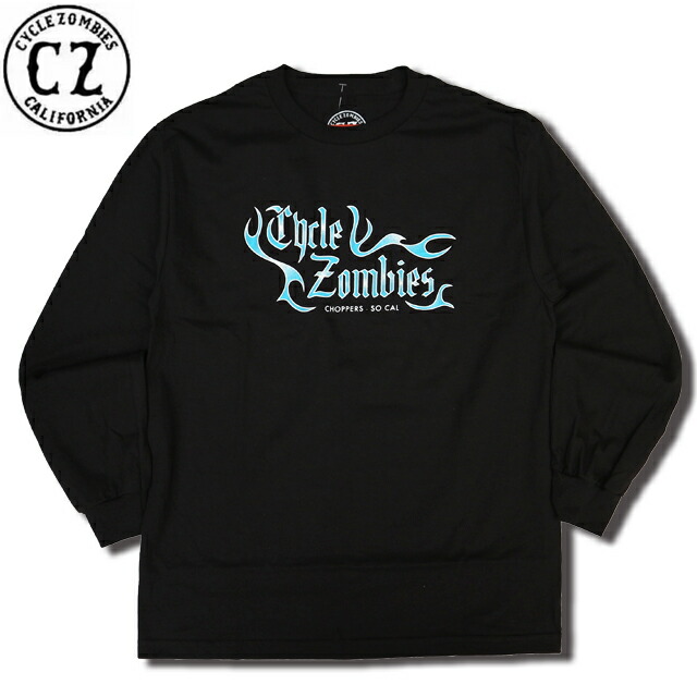 Cycle Zombies サイクルゾンビーズ Raked Long Sleeve Tee ロンt Black T Shirts 1枚でしたら猫ポスさし出す可能商売物 2枚以上はハズバンド発送になります Collabforge Com