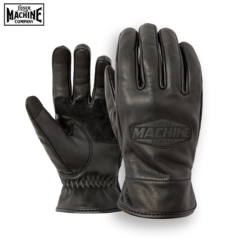 【LOSERMACHINE(LOSER MACHINE)】 ルーザーマシーン "STREETWISE" LEATHER GLOVE レザーグローブ BLACK|KUSTOMSTYLE SO-CAL