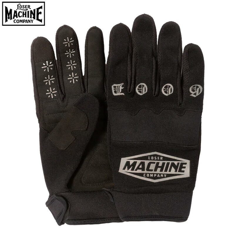 【LOSERMACHINE(LOSER MACHINE)】 ルーザーマシーン -GOOD LUCK- GLOVES ストレッチモトグローブ BLACK