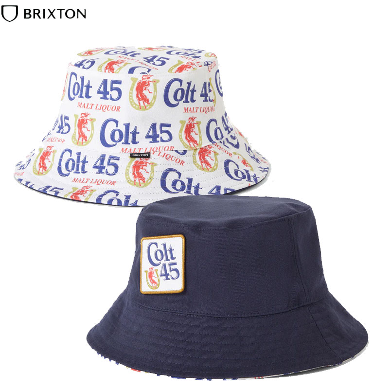 BRIXTON ブリクストン COLT 45 X BRIXTON BUCKET - MULTI/MIDNIGHT BLUE リバーシブルバケットハット|KUSTOMSTYLE SO-CAL