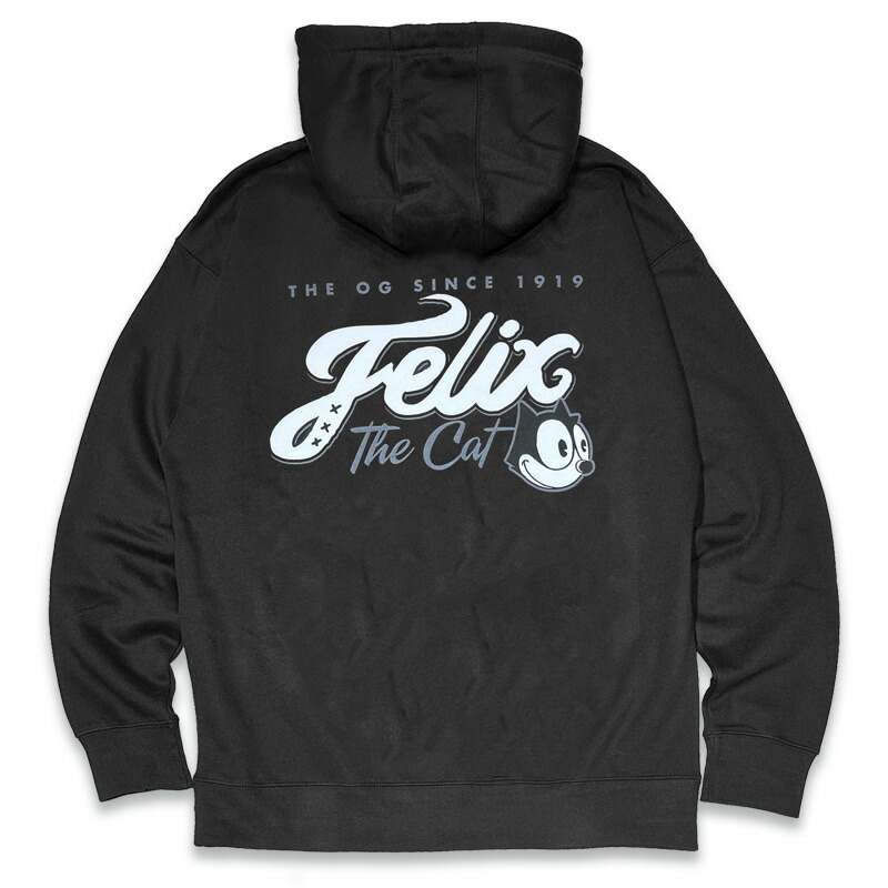 FELIX THE CAT フィリックス・ザ・キャット -OG SCRIPT- PULLOVER HOODIE パーカー プルオーバーフーディー BLACK