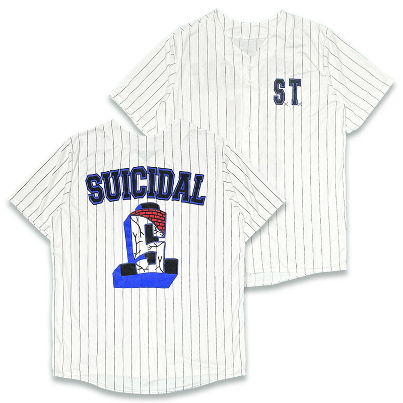 SUICIDAL TENDENCIES スイサイダルテンデンシーズ JERFLS BASEBALL JERSEY ST BRICK WHITE
