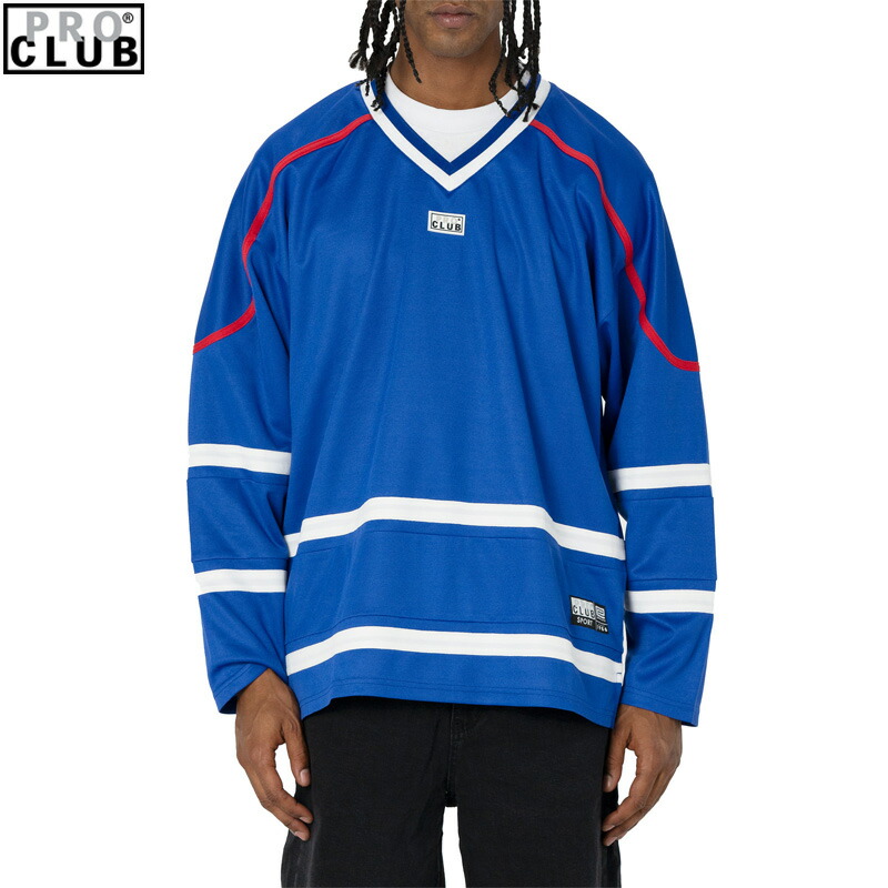 PRO CLUB プロクラブ #45PC0201 -HEAVYWEIGHT HOCKEY JERSEY- ホッケージャージー Color: ROYAL BLUE