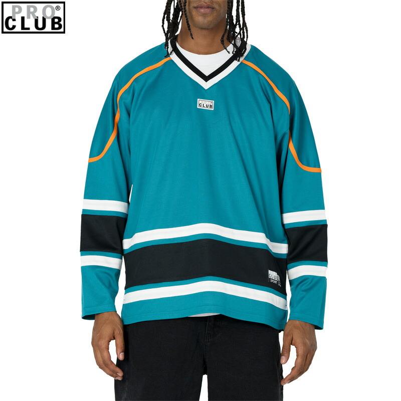 PRO CLUB 労働者階級野球クラブ #45パソコン0201 -HEAVYWEIGHT HOCKEY JERSEY- フィールドホッケープルオーバー Color: TURQUOISE