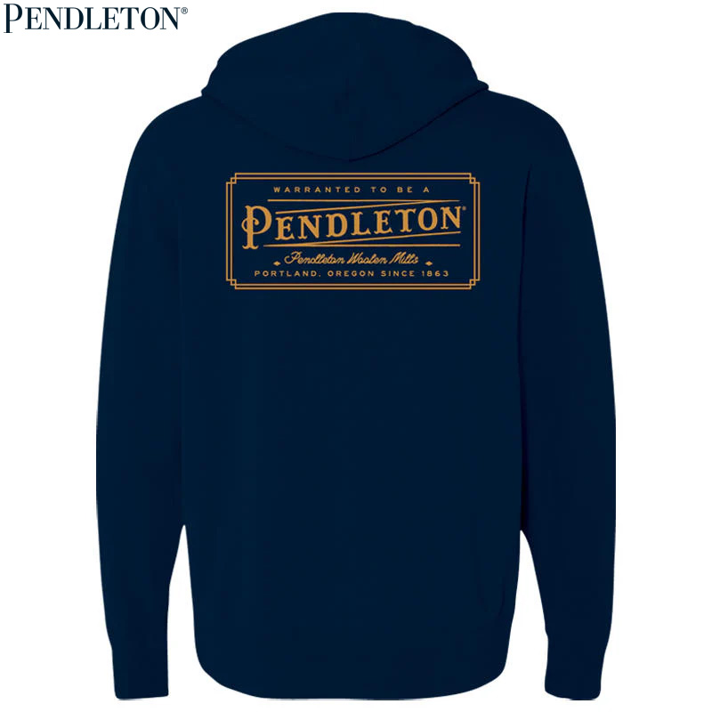 PENDLETON ペンドルトン HERITAGE LOGO PULLOVER HOODIE パーカー RG1043-74395 COLOR: NAVY/GOLD