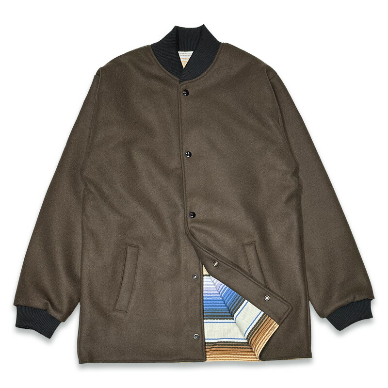 JOHNNY SUEDE ジョニースエード BROWN WITH BEIGE BLANKET CLICKER JACKET カークラブジャケット メルトンジャケット ファラオジャケット