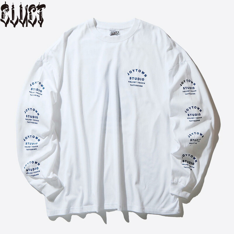 CLUCT(クラクト) #05196 JOYTOWN [L/S W TEE] ビッグ影ぼうし ロング捩りＴシャツ WHITE