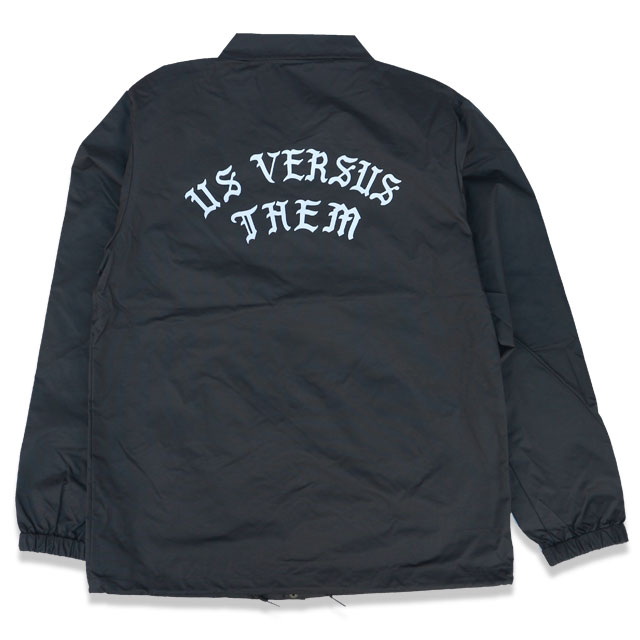 US VERSUS THEM アスバーサスゼム -GOTHIC- COACH JACKET コーチジャケット BLACK コート・ジャケット-メンズファッション
