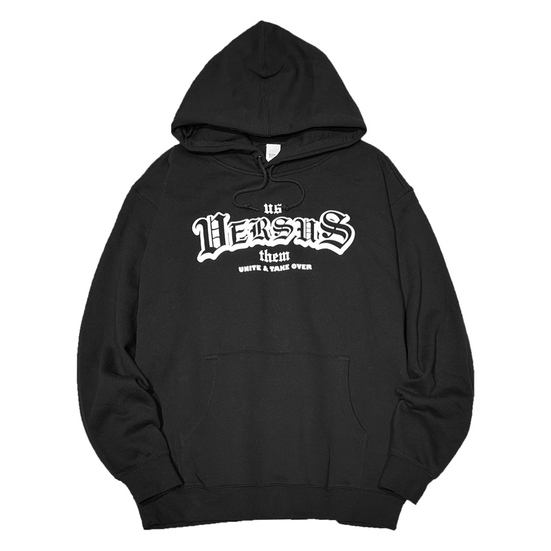 US VERSUS THEM アスバーサスゼム -TAKE OVER- PULLOVER HOODIE パーカー BLACK