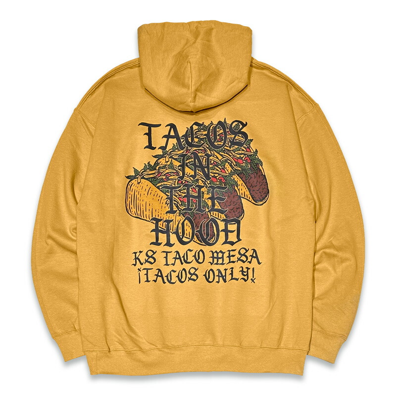 KUSTOMSTYLE カスタム表現スタイル KSP2515MUS -TACO MESA- PULLOVER HOODIE プルオーバーフーディー COLOR*MUSTARD