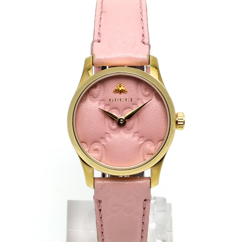 楽天市場】【緑屋質屋】グッチ YA126532(126.5) Gタイムレス ピンク