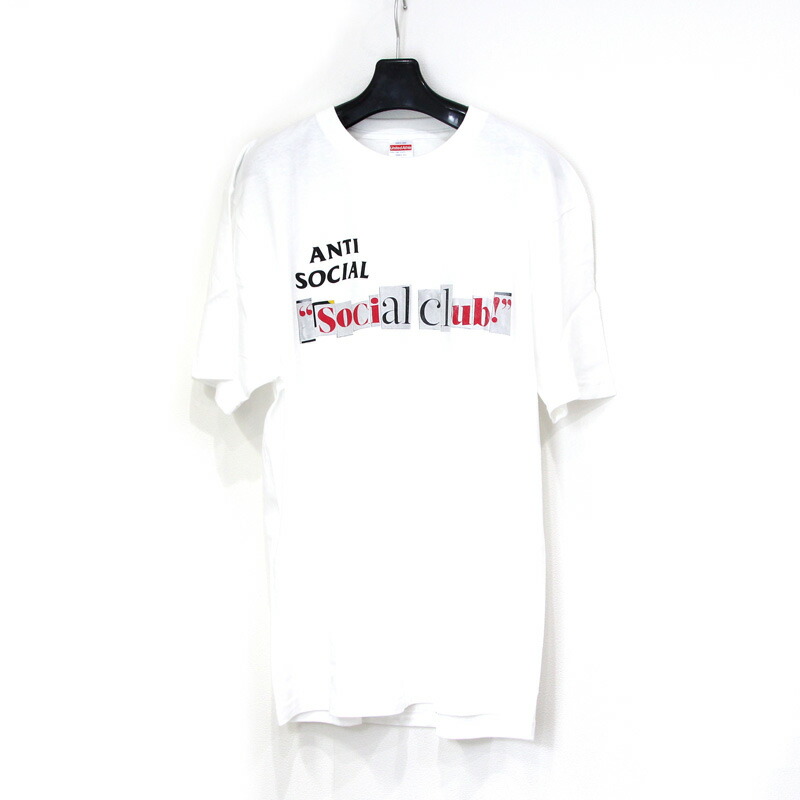 【楠本質店/元住吉】未使用品　アンチ ソーシャル ソーシャル クラブ × フラグメント　プリント　Tシャツ　ホワイト　サイズ：XL【中古】