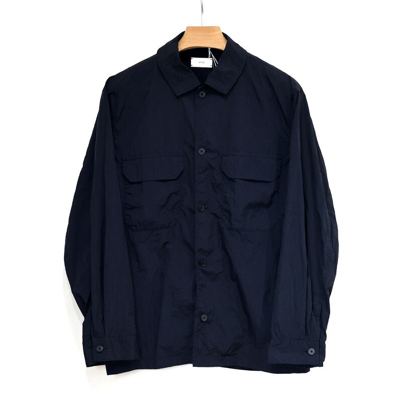 【ATON】エイトン 　ネイビー　　　ノーカラージャケット 楽天市場】[SALE] ATON エイトン ウール サキソニー ウール ノーカラー