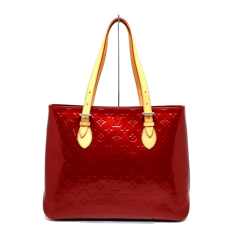 【楠本質店/元住吉】ルイヴィトン/Louis Vuitton M91989 ブレントウッド ポムダムール トートバッグ ヴェルニ モノグラム 赤 レッド レディース【中古】