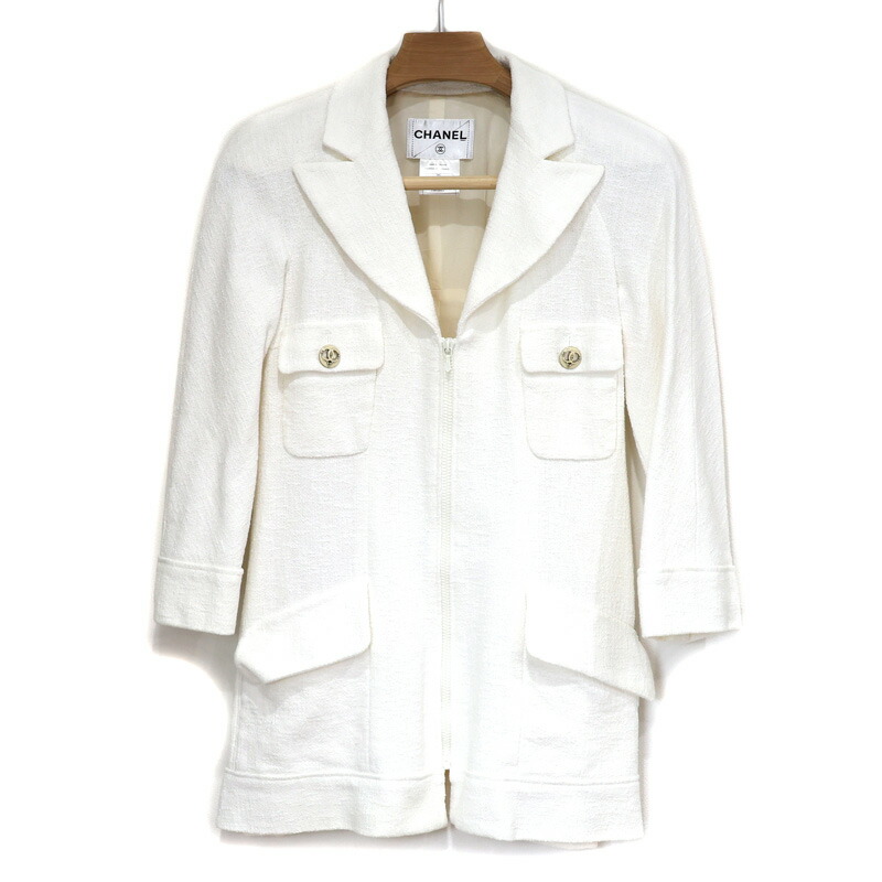 楽天市場】【シャネル】Chanel ウール ココマーク ツイード ジップ