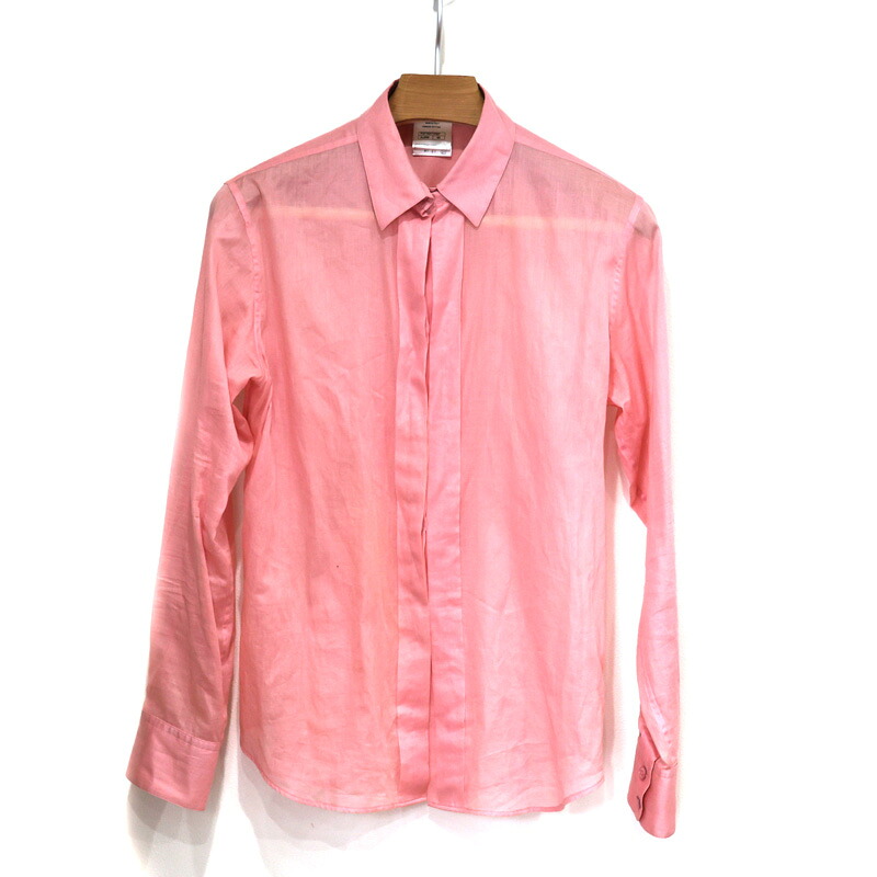 【楠本質店/元住吉】シャネル/CHANEL　コットンシャツ　シースルー　ピンク　P37785V12127　サイズ：38　ソルド品　レディース　衣類【中古】