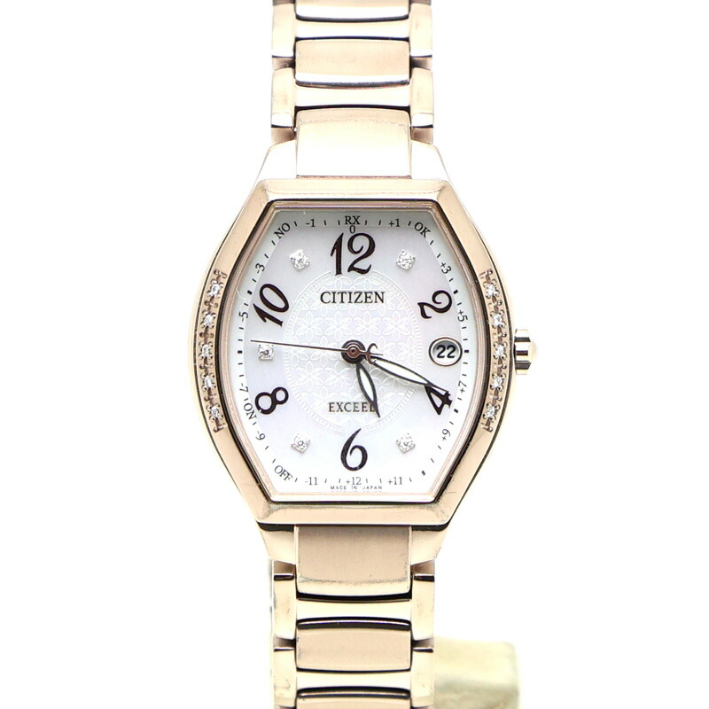 稼動 腕時計　CITIZEN シチズン　シェル文字盤　ゴールド　新品電池　D92 稼働品 CITIZEN シチズン 腕時計 デイト ゴールド文字盤