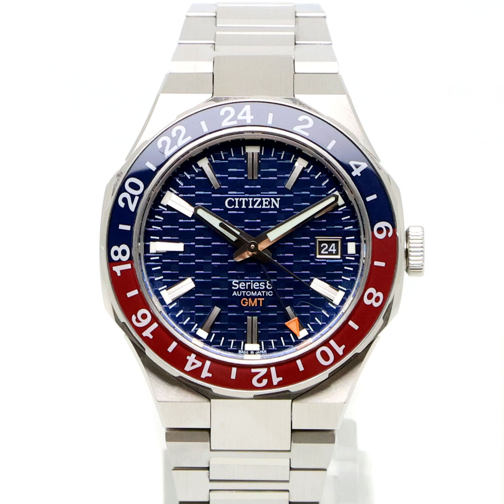 【楠本質店/元住吉】シチズン　CITIZEN　シリーズエイト　880　メカニカル　NB6030-59L　GMT 　SS/SS　ブルー文字盤　自動巻　メンズ　腕時計【中古】｜楠本質店　店