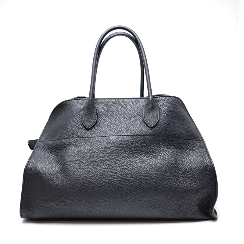 【楠本質店/元住吉】THE ROW/ザ ファースト マルゴー15 トートバッグ 黒いこと/なめし革 しろがね色金具【中古】