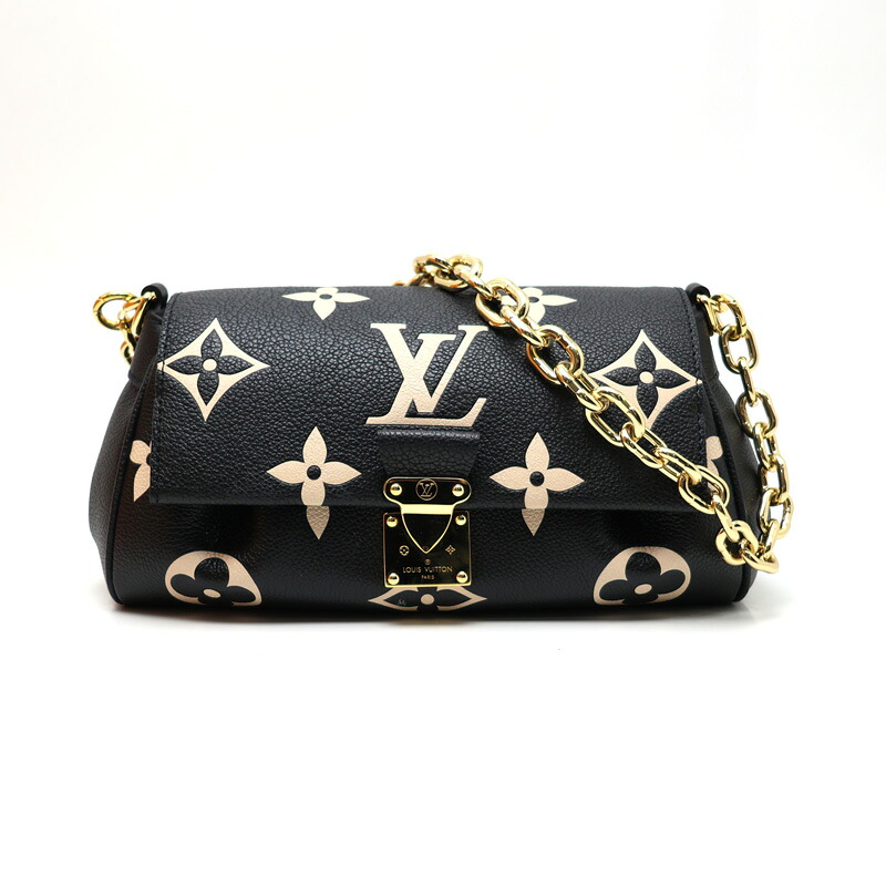 【楠本質店/元住吉】LV/ルイヴィトン　フェイボリット NM　M45859　モノグラム・アンプラント　ブラック&times;ベージュ　外箱付【中古】｜楠本質店　店
