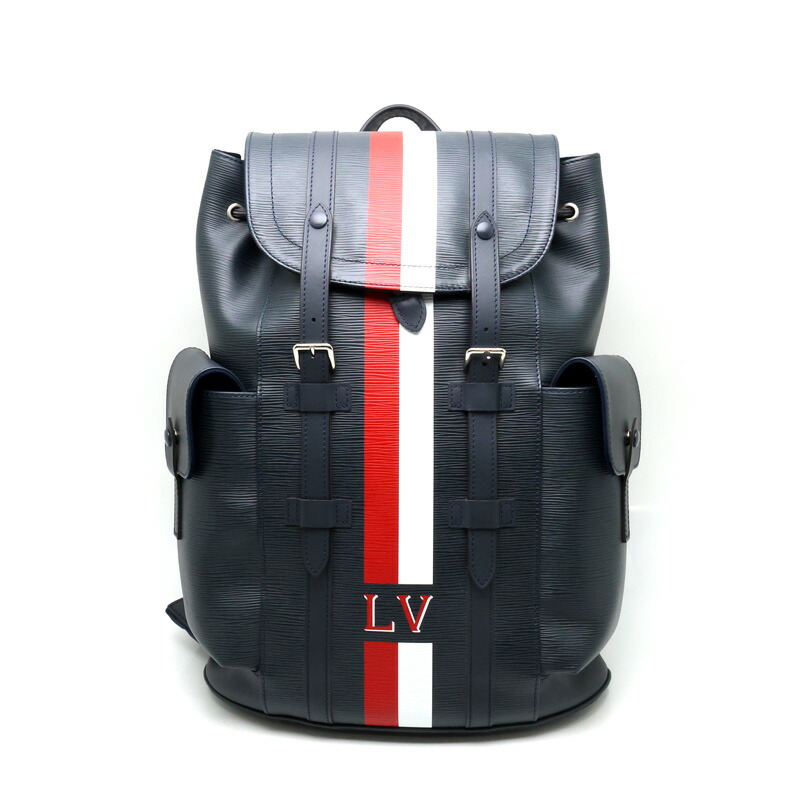 【楠本質店/元住吉】ルイヴィトン M50861 クリストファー PM エピ レザー バックパック リュックサック ネイビー系 メンズ【中古】