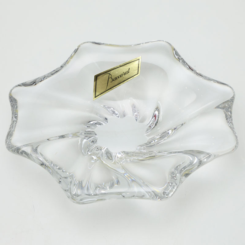Baccarat バカラ センターピース キャディックス ガラストレイ 輝くオールドバカラ キャディックスの特大アッシュトレイ【1936