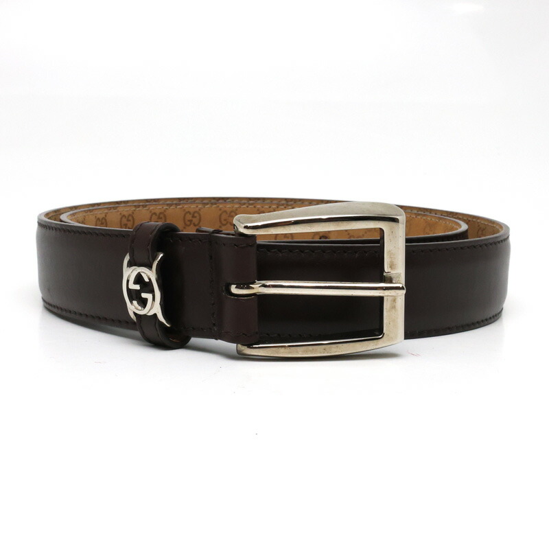 GUCCI レザー ベルト 75/30 ブラック ブラウン GUCCI グッチ ベルト サイズ：75/30 037 1450 1186 ブラウン