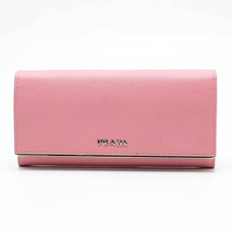 【楠本質店/元住吉】PRADA/プラダ 長紙入れ 歌留多入れもの付き添い人 さくら色系 1MH132【中古】