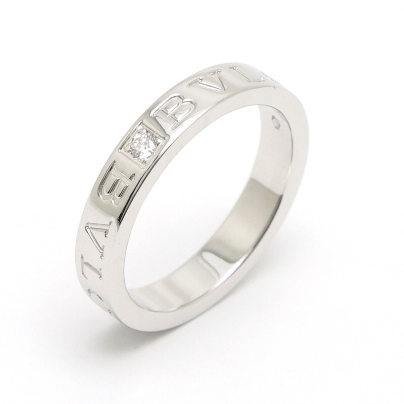 【楠本質店/元住吉】ブルガリ/BVLGARI　K18WG　B-Zero1 エッセンシャル バンドリング　1Pダイヤ　17.5号【中古】｜楠本質店　店