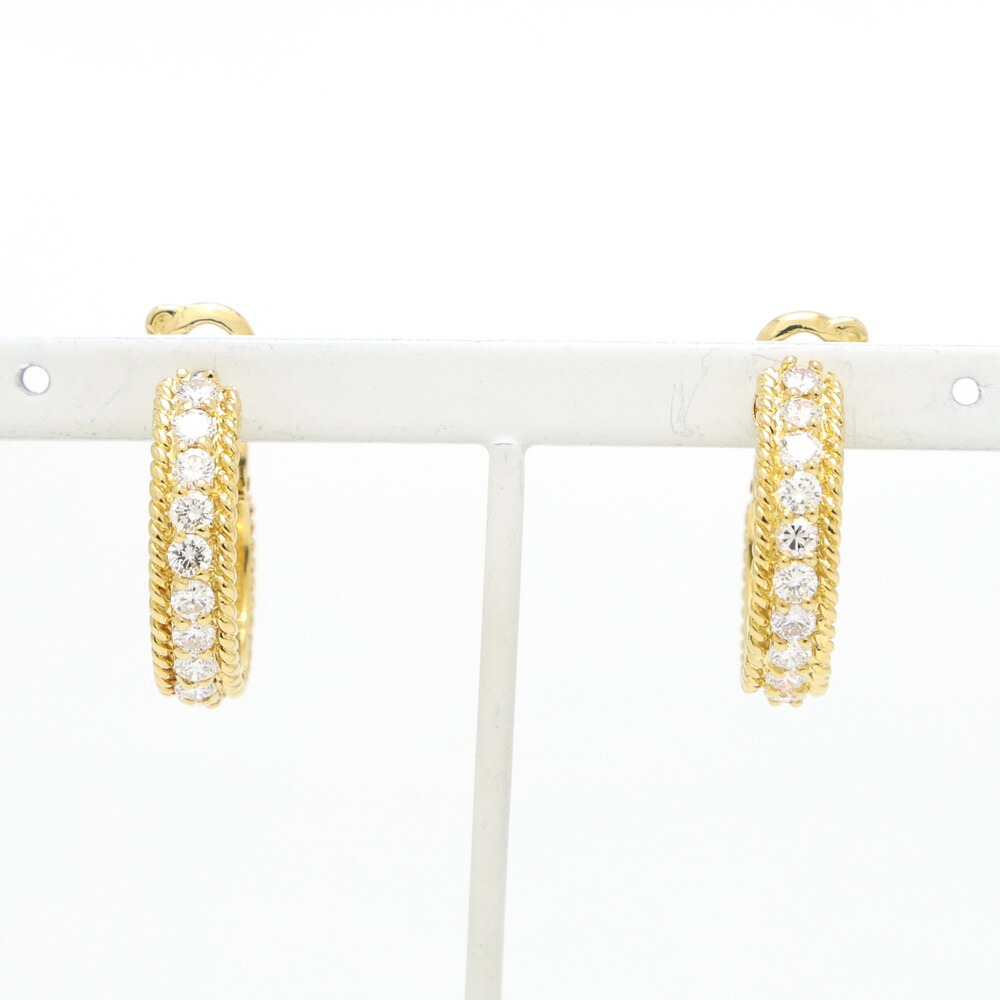 ディオール 750 ダイヤ ピアス ミミウィ Dior ディオール ミミウィ ダイヤモンド ピアス K18イエローゴールド