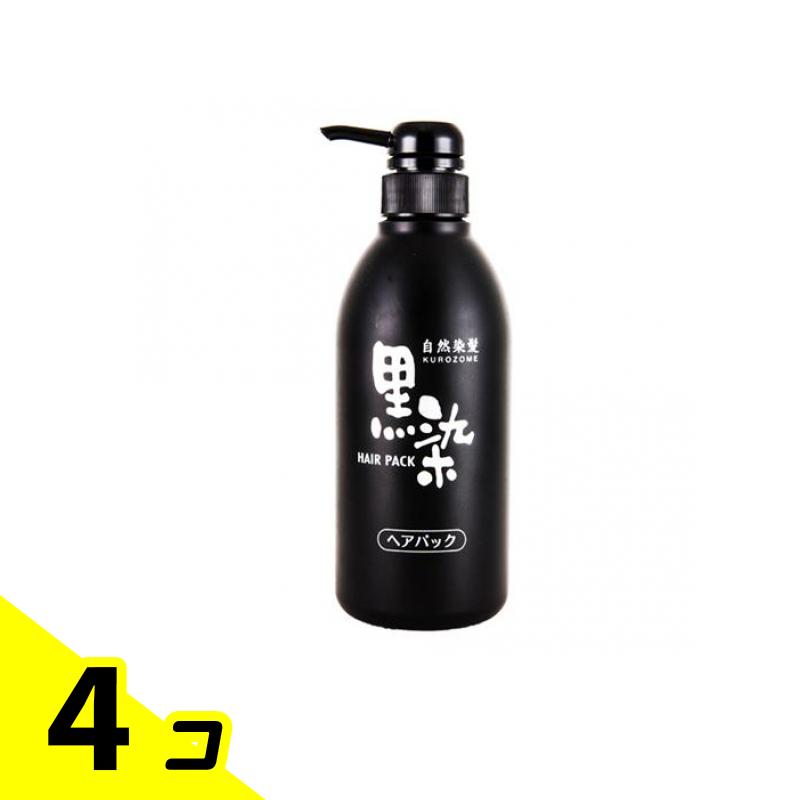 黒ばら本舗 黒染ヘアパック 500mL (ポンプタイプ) 4個セット