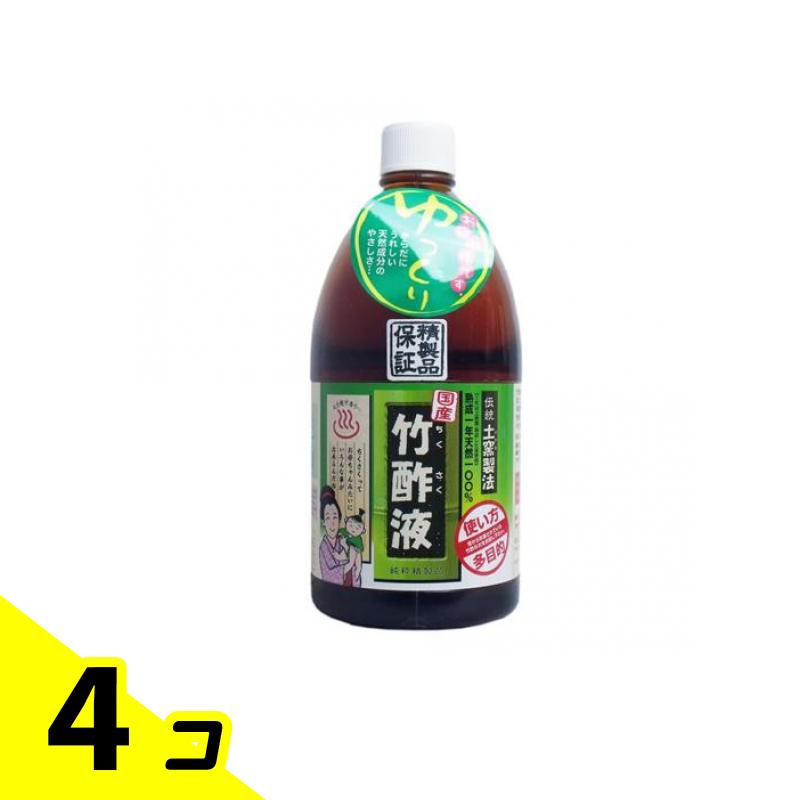 日本漢方科学研究所 竹酢液 1000mL 4個書き割り