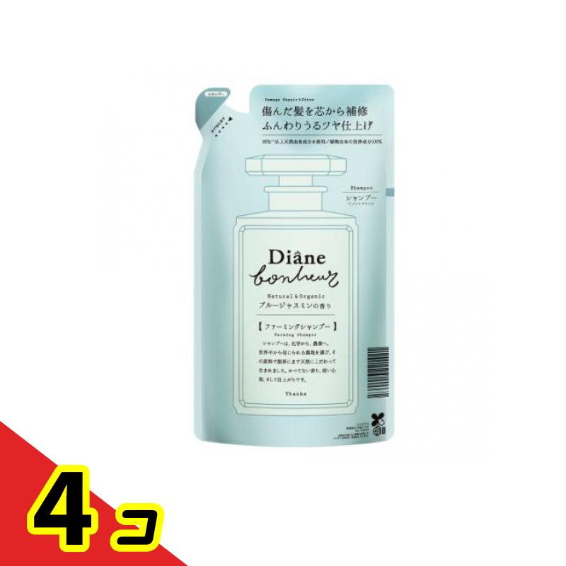 モイストダイアン ボヌール ダメージリペア&シャイン シャンプー ブルージャスミン 400mL (詰め替え用) 4個セット