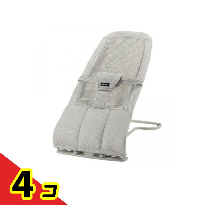 リッチェル バウンサー バウンシングシートN 1台入 (ライトグレー) 4個セット