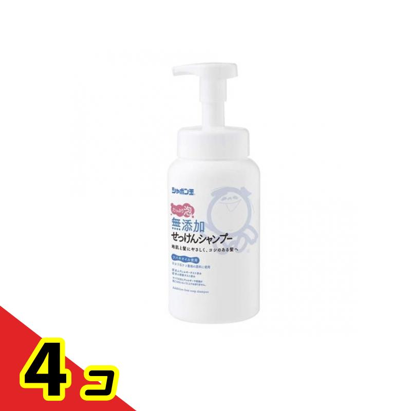 シャボン玉 無添加せっけんシャンプー 泡タイプ 520mL 4個セット