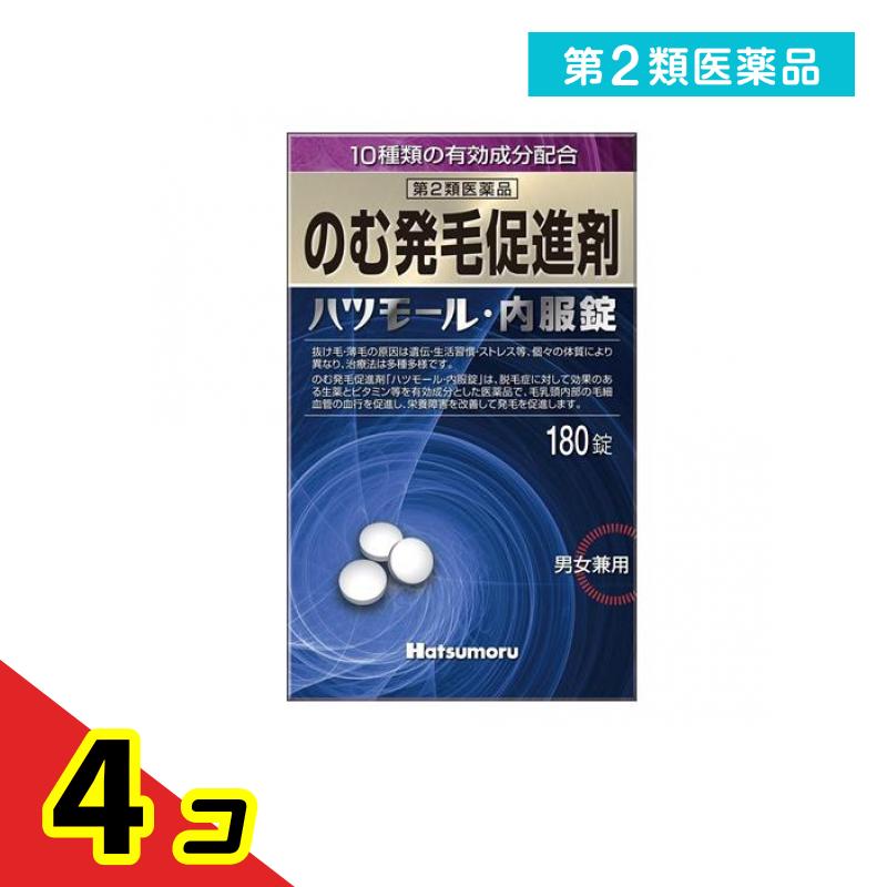 第２類飲み薬 心の臓ショッピングセンター・内服錠 のむ発毛推しすすめる剤 男女兼用 180錠 4個書き割り