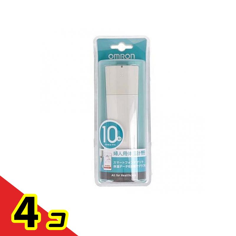 オムロン 成人女性用陰電子体温器 思いもうける式 MC-652LC 1本入 (W 白いこと) 4個仕掛ける