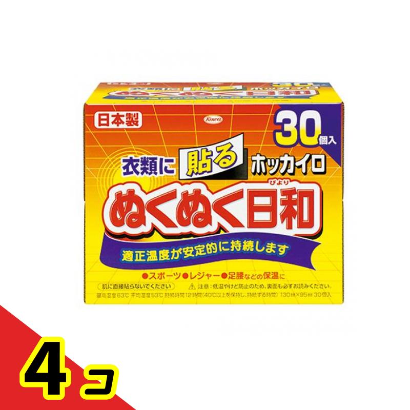 ホッカイロ ぬくぬく気象状況 貼る印字機 レギュラー 30個入 4個書き割り