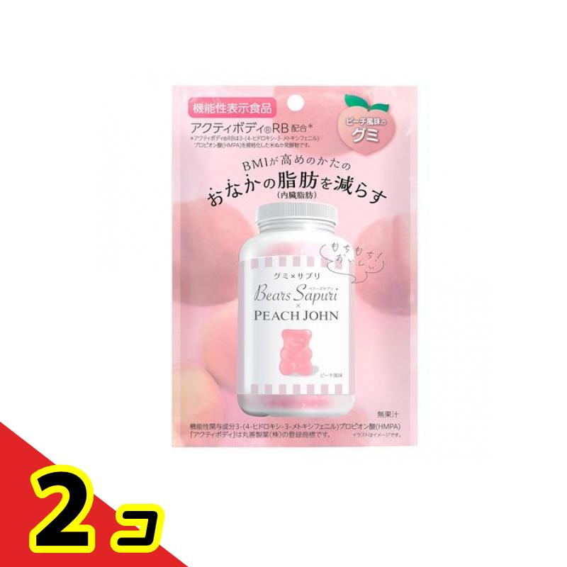 グミ×サプリ ベアーズサプリ x PEACH JOHN 桃味わい 720g (60g×12袋) 2個書き割り
