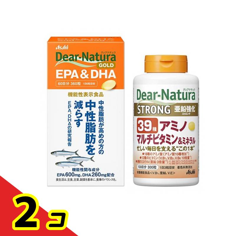 ディアナチュラゴールド EPA&DHA 60日分 360粒 (&ストロング39アミノ マルチビタミン&ミネラル 100日分 300粒) 2個セット｜くらしのカタログ