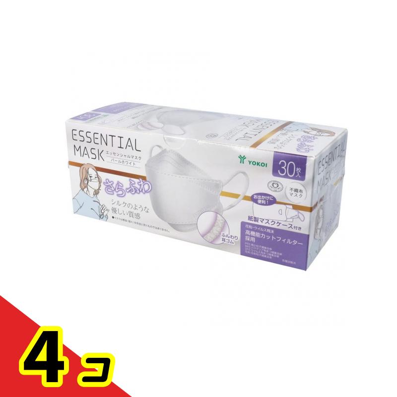 ヨコイ ESSENTIAL MASK エッセンシャルマスク パール白いこと 30枚入 4個書き割り