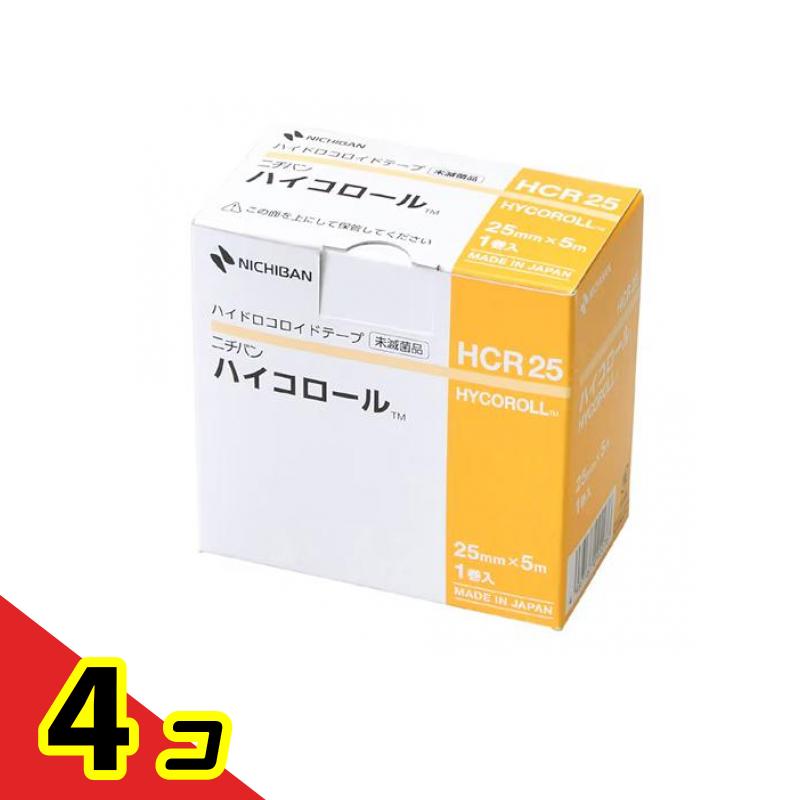 NICHIBAN ニチバン ご機嫌コロール 25mm×5m 1巻入 (HCR25) 4個書き割り