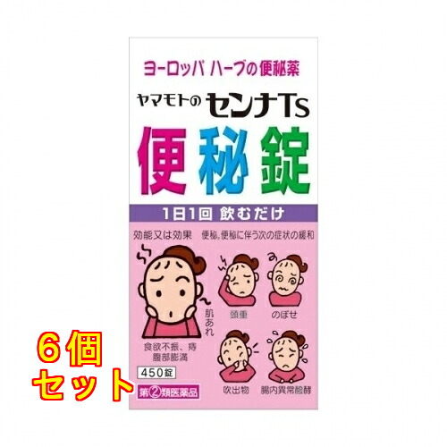 【第2類医薬品】ヤマモトのセンナTS便秘錠 450錠×6個