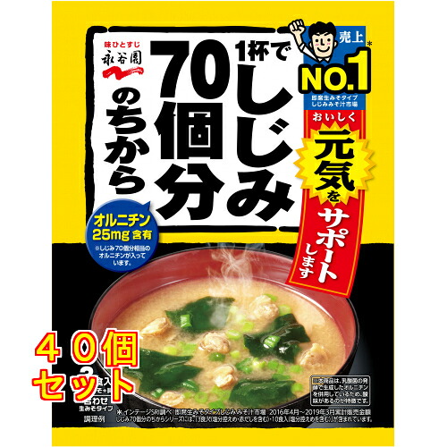 永谷園　１杯でしじみ７０個分のちから　みそ汁　袋５８．８ｇ×40個