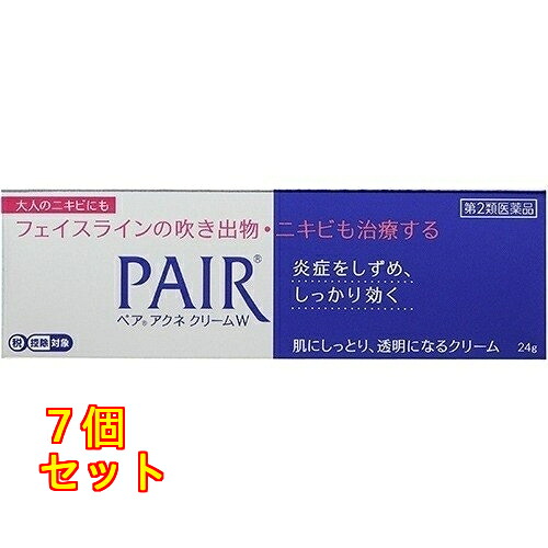 【第2類医薬品】ペアアクネクリームＷ  24g【セルフメディケーション税制対象】 4903301025726×7個